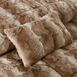 Thumbnail 8: Madison Park Madison Park Zuri 4 Pc Faux Fur Comforter Set 