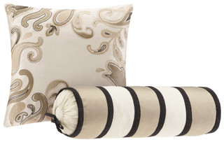 Thumbnail 21: Madison Park Madison Park Aubrey Black 12-pc. Comforter Set 