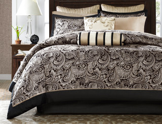 Thumbnail 6: Madison Park Madison Park Aubrey Black 12-pc. Comforter Set 