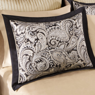 Thumbnail 18: Madison Park Madison Park Aubrey Black 12-pc. Comforter Set 