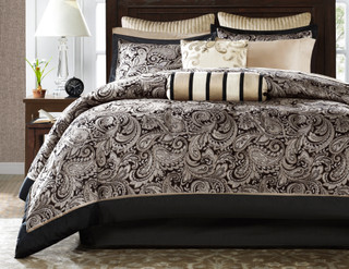 Thumbnail 7: Madison Park Madison Park Aubrey Black 12-pc. Comforter Set 