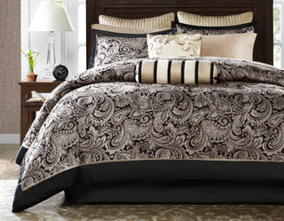 Thumbnail 8: Madison Park Madison Park Aubrey Black 12-pc. Comforter Set 