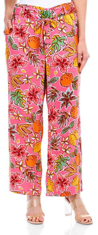 Thumbnail 1: BUNULU Bunulu Womens Print Wide Leg Pull On Pants 