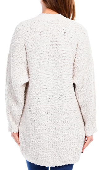 Thumbnail 2: Bobeau Bobeau Womens Solid Popcorn Cardigan 