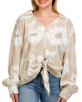 Thumbnail 1: Ellen Tracy Ellen Tracy Womens Long Sleeve Button Down Top 