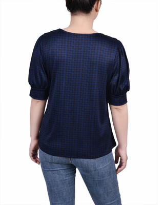 Thumbnail 3: NY COLLECTION NY Collection Petite Short Sleeve Balloon Sleeve Top 