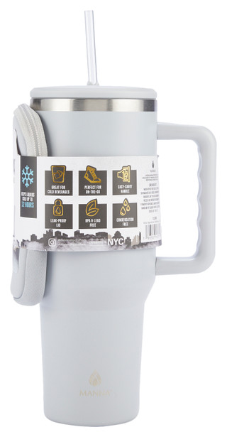 Thumbnail 2: Manna Manna Agenda 40 oz Stainless Steel Tumbler with Bottle Bag 