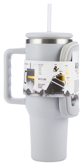 Thumbnail 3: Manna Manna Agenda 40 oz Stainless Steel Tumbler with Bottle Bag 