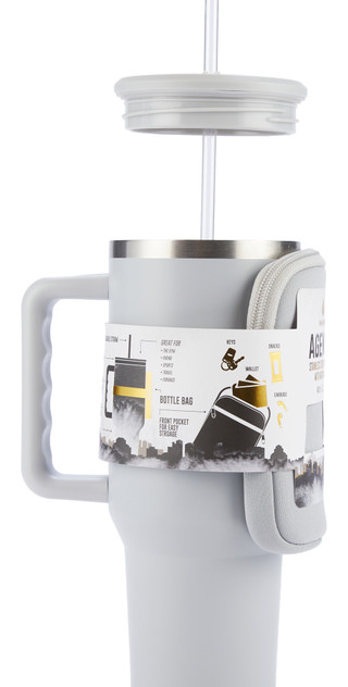 Thumbnail 4: Manna Manna Agenda 40 oz Stainless Steel Tumbler with Bottle Bag 