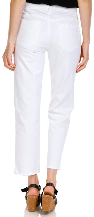 Thumbnail 2: Democracy Democracy Womens Frayed Hem Straight Leg Jeans 