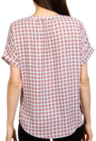 Thumbnail 2: T. Tahari T. Tahari Womens Split Neck Rolled Cuff Blouse 