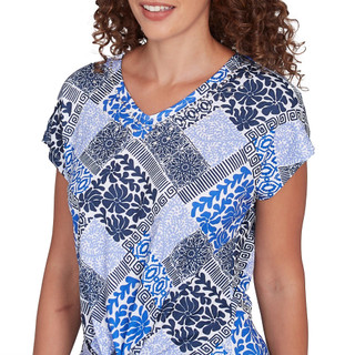 Thumbnail 5: Hearts of Palm Hearts of Palm Womens Short Sleeve Embellished Print Top 