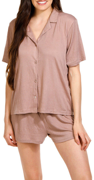 Thumbnail 1: Nicole Miller Nicole Miller Womens 2 Pc Knit Gauze Boxy Shorts Set 