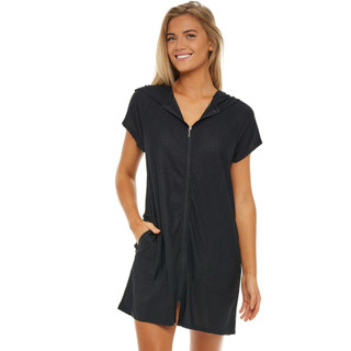 Thumbnail 1: Jordan Taylor Jordan Taylor Plus Waffle Cap Sleeve Hoodie Cover Up 