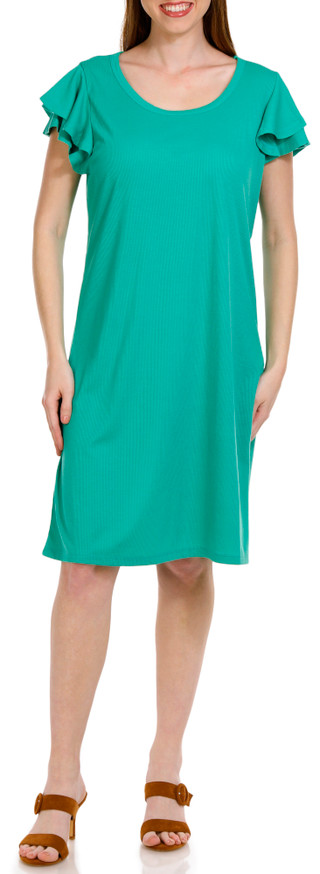 Thumbnail 1: Absolutely Famous Absolutely Famous Womens Short Flutter Sleeve Mini Dress 