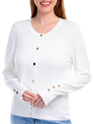 Thumbnail 4: T. Tahari T. Tahari Womens Long Sleeve Buttoned Cardigan 