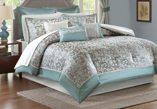 Thumbnail 2: Madison Park Madison Park Brystol 24-pc. Room In A Bag Comforter Set 