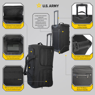 Thumbnail 15: US ARMY U.S. Army ROMEO 28 in. Tactical Rolling Duffel 