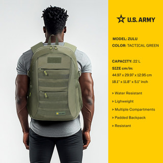 Thumbnail 14: US ARMY U.S. Army ZULU Tactical Laptop Backpack 