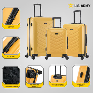 Thumbnail 17: US ARMY U.S. ARMY FOX 3-Piece Luggage Set 