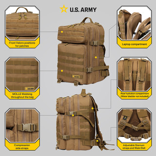 Thumbnail 16: US ARMY U.S. Army ASSAULT High Performance Tactical Backpack 