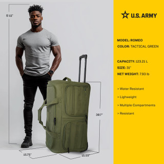 Thumbnail 15: US ARMY U.S. Army ROMEO 31 in. Tactical Rolling Duffel 