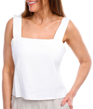 Thumbnail 4: Blue Sol Blue Sol Womens Solid Square Neck Tank Top 