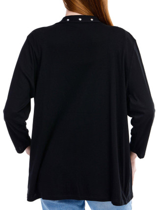 Thumbnail 3: Rafaella Rafaella Womens Grommet Cardigan 