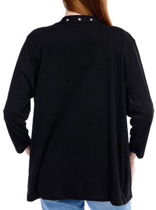Thumbnail 3: Rafaella Rafaella Womens Grommet Cardigan 