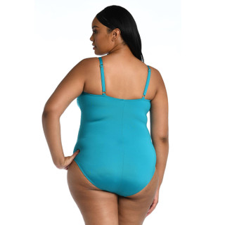 Thumbnail 4: La Blanca La Blanca Plus Mio Solid One Piece Swimsuit 