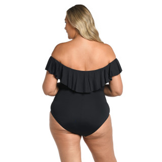 Thumbnail 3: La Blanca La Blanca Plus Solid Off The Shoulder One Piece Swimsuit 