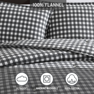 Thumbnail 9: Eddie Bauer Eddie Bauer Preston 100% Cotton Flannel Comforter Set 