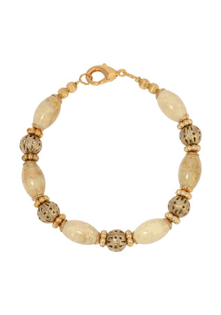 Thumbnail 1: 1928 Jewelry 1928 Jewelry Gold Tone Gold Bead Stretch Bracelet 