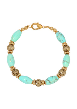 Thumbnail 1: 1928 Jewelry 1928 Jewelry Gold Tone Gold Bead Stretch Bracelet 