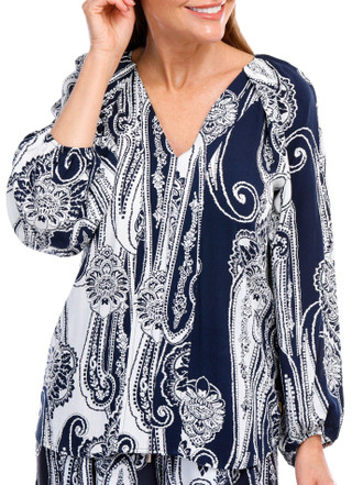 Thumbnail 1: Nautica Nautica Womens Paisley Raglan Top 