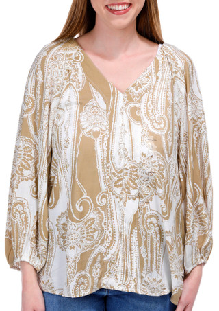 Thumbnail 1: Nautica Nautica Womens Paisley Raglan Top 