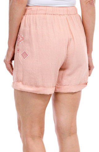 Thumbnail 3: BUNULU Bunulu Womens 5 in Embroidered Tassel Drawstring Shorts 
