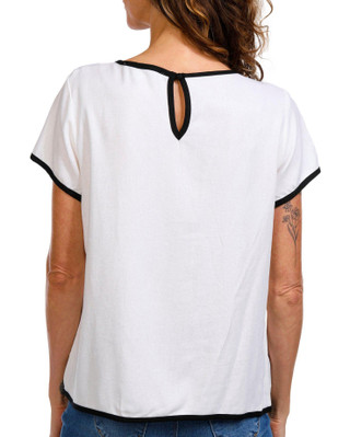 Thumbnail 2: Blue Sol Blue Sol Womens Keyhole Short Sleeve Top 