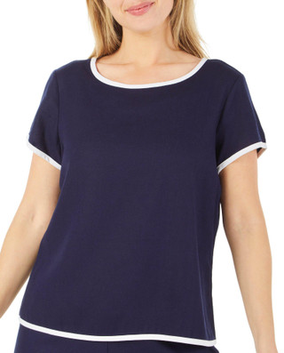 Thumbnail 1: Blue Sol Blue Sol Womens Keyhole Short Sleeve Top 