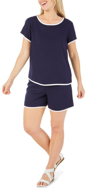 Thumbnail 3: Blue Sol Blue Sol Womens Keyhole Short Sleeve Top 