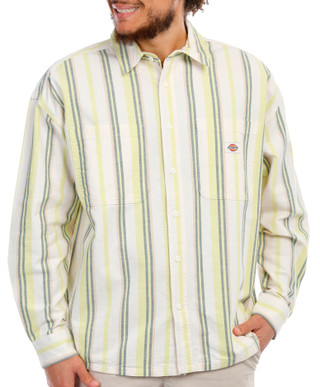 Thumbnail 3: Dickies Dickied Men's Striped Long Sleeve Button Down Shirt 