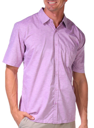 Thumbnail 1: Tackle & Tides Tackle & Tides Mens Short Sleeve Jacquard Buttoned Shirt 