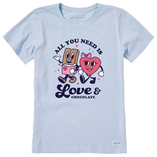 Thumbnail 1: Life is Good Life Is Good Womens Groovy Love & Chocolate Tee 