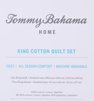 Thumbnail 18: Tommy Bahama Tommy Bahama 3 Pc Reversible Coral Garden Quilt Set 