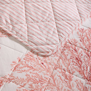 Thumbnail 13: Tommy Bahama Tommy Bahama 3 Pc Reversible Coral Garden Quilt Set 