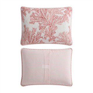 Thumbnail 5: Tommy Bahama Tommy Bahama 3 Pc Reversible Coral Garden Quilt Set 