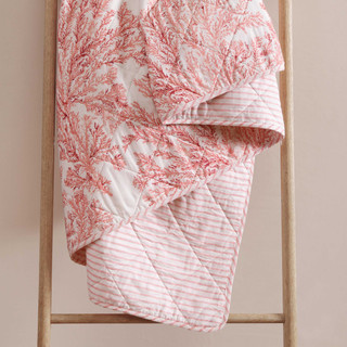Thumbnail 7: Tommy Bahama Tommy Bahama 3 Pc Reversible Coral Garden Quilt Set 