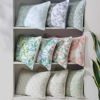 Thumbnail 11: Tommy Bahama Tommy Bahama 3 Pc Reversible Coral Garden Quilt Set 