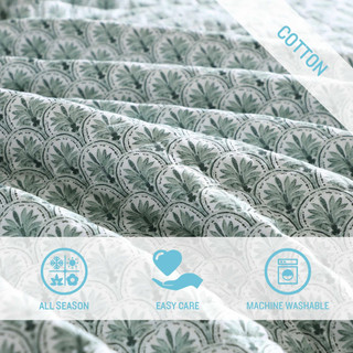 Thumbnail 8: Tommy Bahama Tommy Bahama Reversible Coastal Batik Quilt Set 