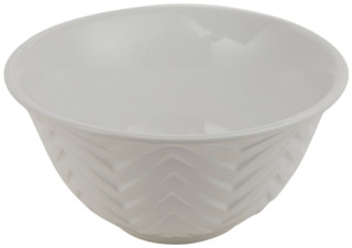 Thumbnail 1: AZZURE Azzure Ceramic Embossed Chevron Bowl 